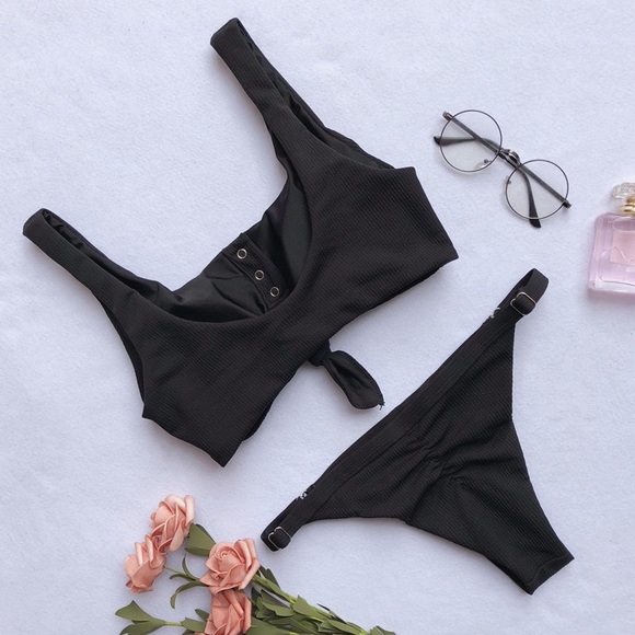 ⛱🆕Sweet Girl Bikini Set Black - Picture 2 of 4